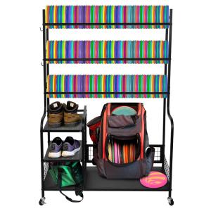 5-Tier Heavy Duty Disc Golf Storage Rack with Wheels