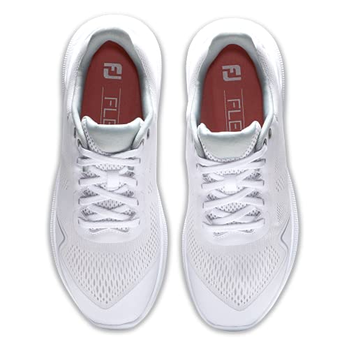 Women's FootJoy FJ Flex Disc Golf Shoes, White/Tan
