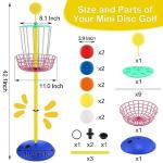 42" Mini Disc Golf Basket with 10 Discs