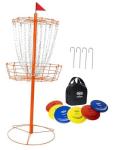 Portable Disc Golf Basket - Orange Target Set