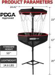 HIAARO 16-Chain Portable Disc Golf Basket