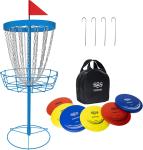 Portable Disc Golf Basket with 24 Heavy-Duty Chains