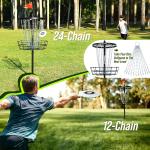 Adjustable Portable Disc Golf Basket with 24/12 Chains