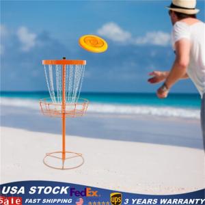 24-Chain Portable Disc Golf Basket for Practice
