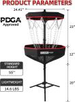 Portable PDGA Approved Disc Golf Basket with Chains