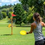 Portable Disc Golf Basket Practice Set with Chains