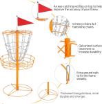 Portable Disc Golf Basket Practice Set with Chains