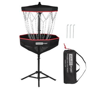 Foldable Portable Disc Golf Basket with Chains
