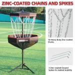 Foldable Portable Disc Golf Basket with Chains