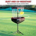 Foldable Portable Disc Golf Basket with Chains