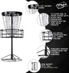 Mini 24-Chain Disc Golf Basket - Black Hole