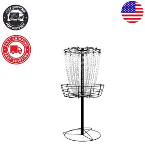 Black Hole Portable Disc Golf Basket with 24 Chains