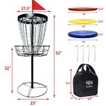 Portable Disc Golf Basket with 24 Heavy Chains