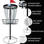 Portable Disc Golf Basket with 24 Heavy Chains
