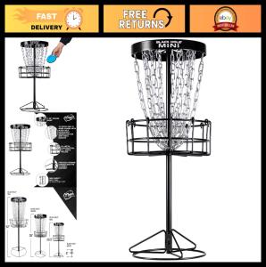 Portable Mini Disc Golf Basket - 24 Chains