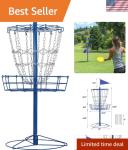 Portable Disc Golf Practice Basket Set with Chains