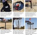 HIAARO PRO Disc Golf Basket with 24 Chains