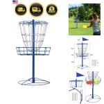 Portable Disc Golf Basket Practice Set with Chains