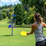 Portable Disc Golf Basket Practice Set with Chains
