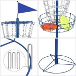 Portable Disc Golf Basket Practice Set with Chains
