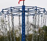 Portable Disc Golf Basket with Heavy-Duty Chains