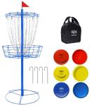 Portable Disc Golf Basket with Heavy-Duty Chains