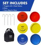 Portable Disc Golf Basket with 6 Discs and Bag