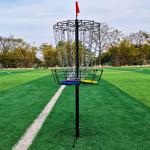 Portable Disc Golf Basket with 6 Discs and Bag