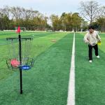 Portable Disc Golf Basket with 6 Discs and Bag