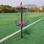Portable Disc Golf Basket with 6 Discs and Bag