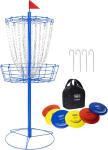 Portable Disc Golf Basket with 24 Heavy Chains