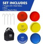 Portable Disc Golf Basket with 24 Chains & Discs