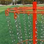 Portable Disc Golf Basket with 24 Chains & Discs