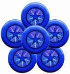 6 Pack of Discraft Ultra-Star 175g Frisbees in Royal Blue