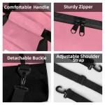 Herdesigns Custom Pickleball Gym Duffel Bag for Men, Ball Personalized Name Travel Sport Tote Bags Custom Overnight Weekender Bags, Pink