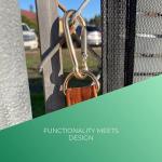 Picklefab Designer Pickleball Bags for Women | Canvas & Vegan Leather Pickle Ball Tote Bag with Cover Pockets for 4 Paddles | 12"x14"x5.5" Medium Tote Bag with Paddle Pocket & Fence Hook (Green)