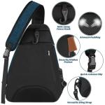 Ytonet Tennis Bag, Tennis Sling Backpack Crossbody Water Resistant for Men Women, Compatible for Pickleball Badminton Rackets