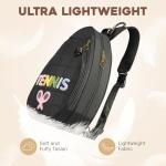 Ohlukies Tennis Bags for Women, Waterproof Crossbody Sling Pickleball backpack,Tennis Racket Bag,Ideal Gift for Girls Sports Lovers (Black)