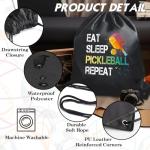 rofiowa Eat Sleep Pickleball Repeat Drawstring Backpack For Men Women, Waterproof Sport Sackpack For Pickleball Lover Pickleball Fan, Funny Birthday Christmas String Gym Bag Gifts For Dad Mom