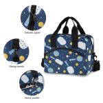 SUABO Insulated Lunch Bag for Women Men Pickleball Large Reusable Lunch Box Portable Cooler Tote Bags for School Work Picnic