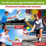 4 pcs Pickleball Balls,40 Holes Outdoor Pickleball balls,8mm Precision Drilled-Spaced Pickle ball Set-Professional Plastic Ball for Pickleballs Paddles and Indoor&Outdoor Floor Sport Court(green)