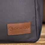 Picklefab Designer Pickleball Bags for Women | Canvas & Vegan Leather Pickle Ball Tote Bag with Cover Pockets for 4 Paddles | 12"x14"x5.5" Medium Tote Bag with Paddle Pocket & Fence Hook (Charcoal)