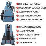 Sucipi Pickleball Bag - Reversible Shoulder Straps, Large Capacity, Waterproof & Durable, Multi-Purpose, Sky Blue