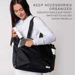 JOOLA Everyday Tote Bag - Spacious Pickleball Tote with Paddle Pocket, Padded Laptop Sleeve, & Separate Ventilated Shoe Compartment - Sports Bag for Work, Gym, & the Court - Black, White, Latte