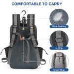 G4Free Pickleball Backpack Fits 2 to 6 Paddles, Large Pickleball Bag with Fence Hook for Men and Women (Dark Grey)