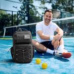 G4Free Pickleball Backpack Fits 2 to 6 Paddles, Large Pickleball Bag with Fence Hook for Men and Women (Dark Grey)