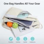 VELADAY Pickleball Bag for Women Chic Quilted Sling Bag, Fits 2 Paddles, Lightweight Weatherpoorf for Court & Daily Use, Beige