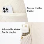 VELADAY Pickleball Bag for Women Chic Quilted Sling Bag, Fits 2 Paddles, Lightweight Weatherpoorf for Court & Daily Use, Beige