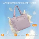 Orelaventino Pickleball Bag for Women Men, Large Pickleball Tote Holds 2-4 Rackets, Pickleball Bags with Shoe Compartment & Water Bottle Pocket, Pickleball Gifts, Water-Resistant & Lightweight (Pink)