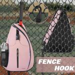 Ytonet Tennis Bag, Tennis Sling Backpack Crossbody Water Resistant for Men Women, Compatible for Pickleball Badminton Rackets